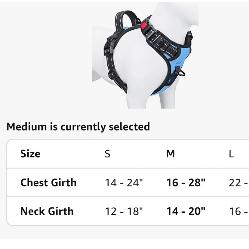 Blue and Black Dog Harness - Picture 5 of 16